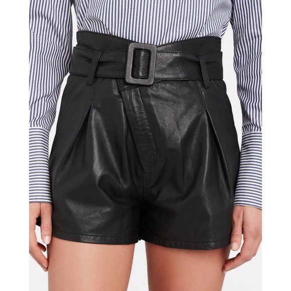 Marissa Webb Black Leather Shorts, size 2 - Picture 7 of 7